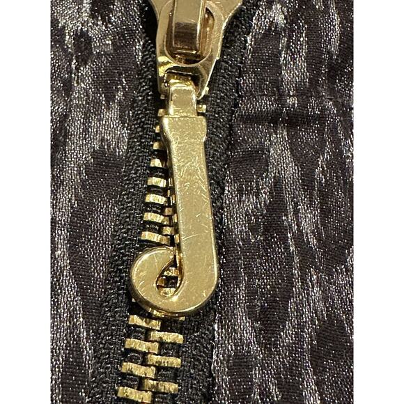 JUICY COUTURE WOMENS BLACK MEDIUM METALLIC LEOPARD PUFFER VEST ORG. $218 - Picture 6 of 13